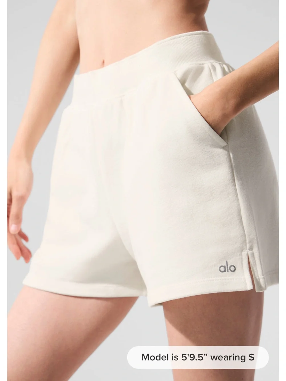 ALO Low Key Sweat Short - Ivory